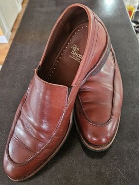 Allen Edmonds Men's Brown Hillsborough Leather Slip-On Loafers Shoes 10 1/2 3E